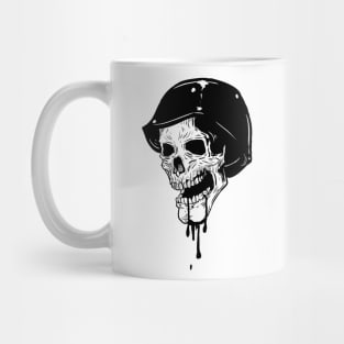 The skull of a military soldier Mug